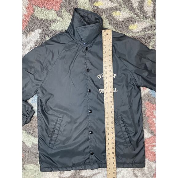 Princeton Softball Champion Jacket Mens Size Small Vintage 80s Coat Snap Button - Picture 9 of 16